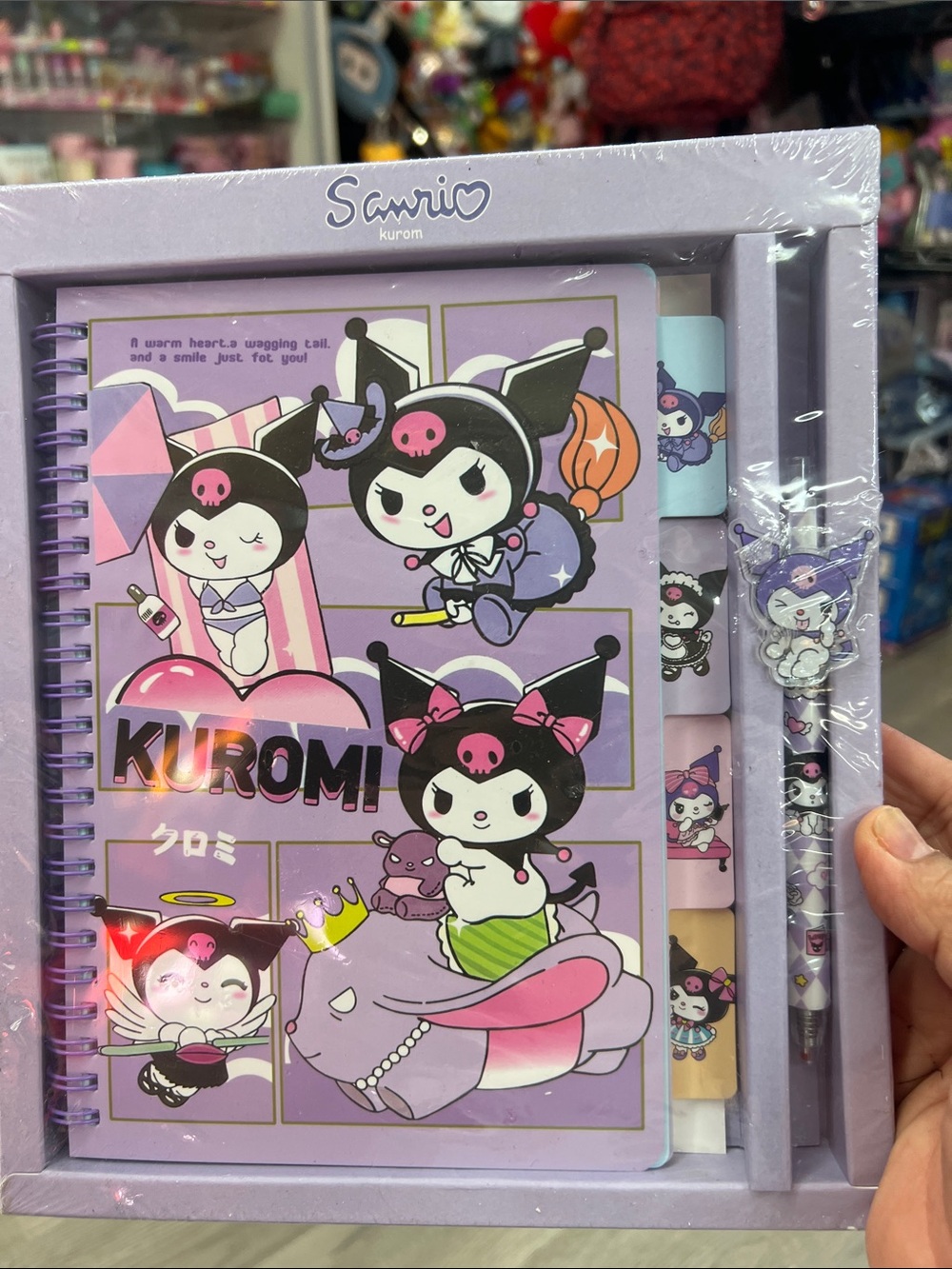 Sanrio Kuromi Purple & Pink Spiral Notebook Gift Set